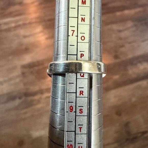 Unique Southwestern Cotton Candy Turquoise Oval Ring Sterling Silver Framed Sz 8 - Picture 5 of 7